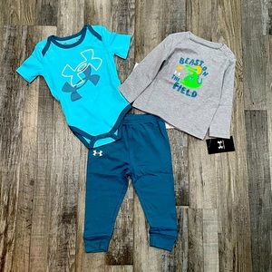 Under Armour 3 piece set, size 9/12M